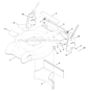 Housing_And_Rear_Height-Of-Cut_Assembly Diagram and Parts List for 10634  Lawn Boy Lawn Mower